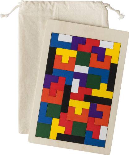 Drevená skladačka Skyla, hnedá