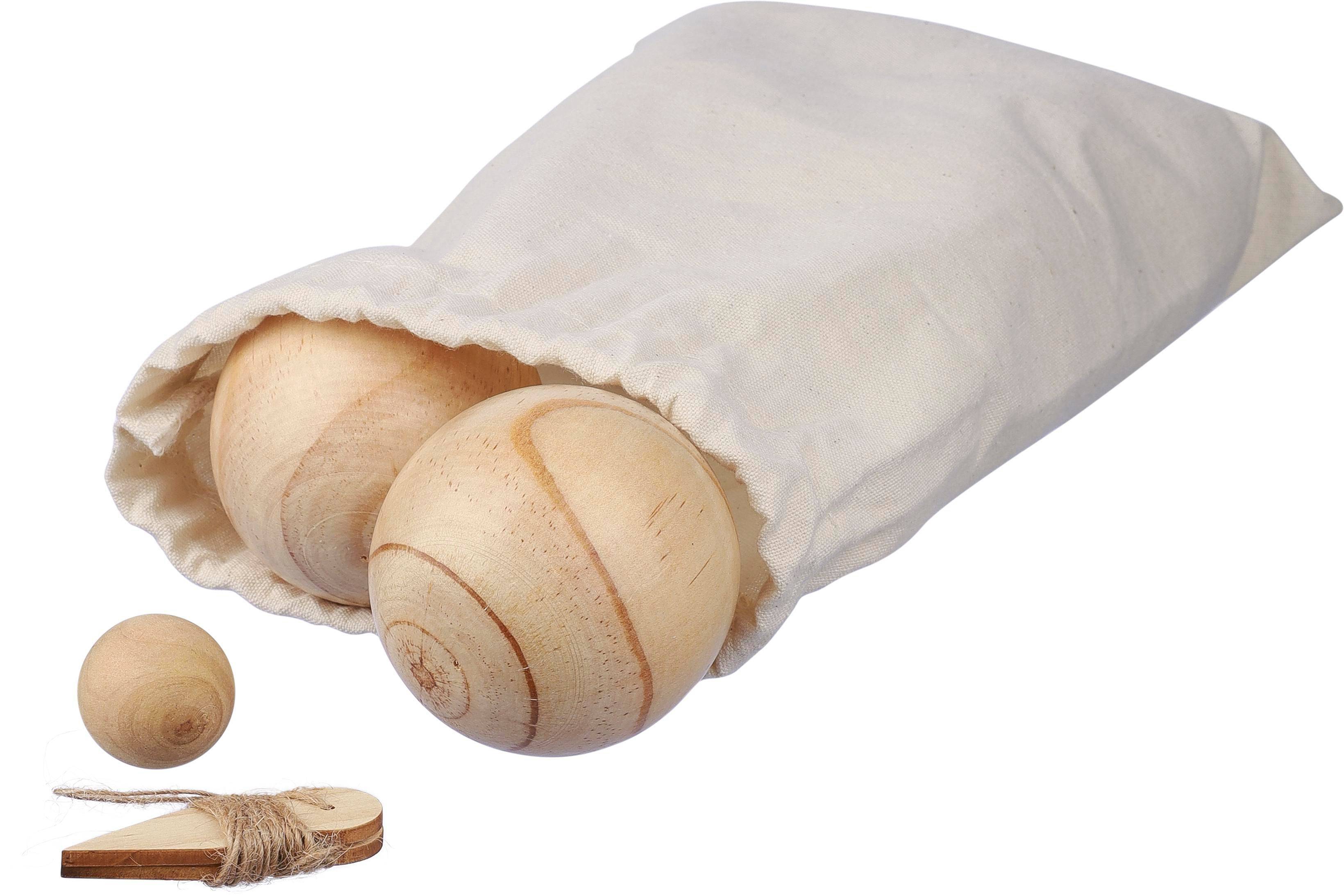 Drevená súprava loptových hier Quillian, hnedá