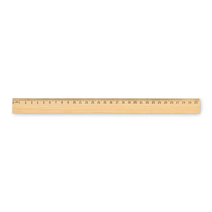 Drevené pravítko 30 cm, hnedá Natural