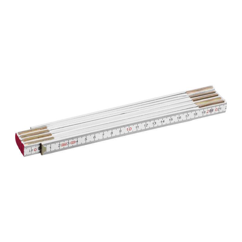 Drevený skladací meter, biela