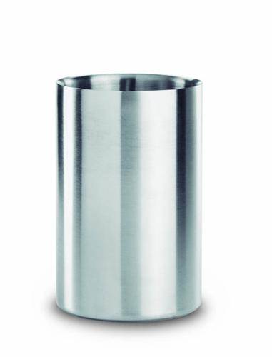 Dvojstenná chladiaca nádoba na víno, nerezová oceľ, strieborná