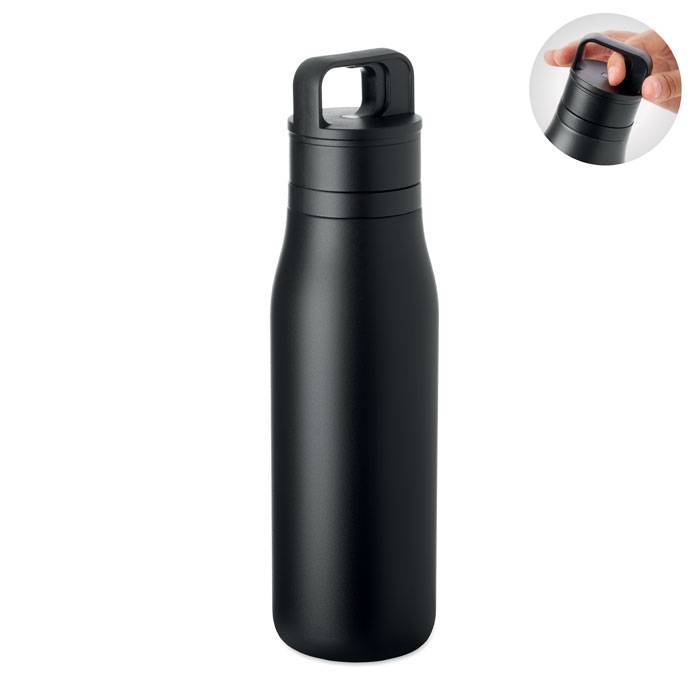 Dvojstenná fľaša 500ml, čierna
