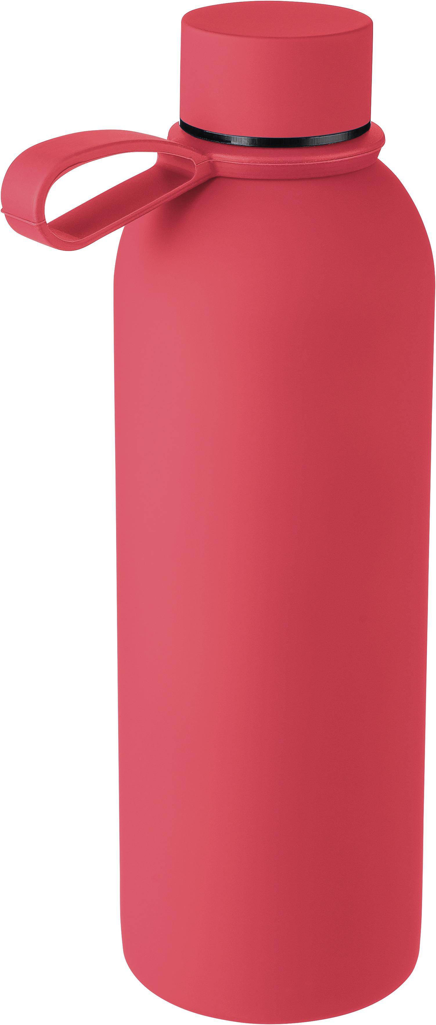 Dvojstenná fľaša na pitie z recyklovanej nehrdzavejúcej ocele (500 ml) Sena, červená