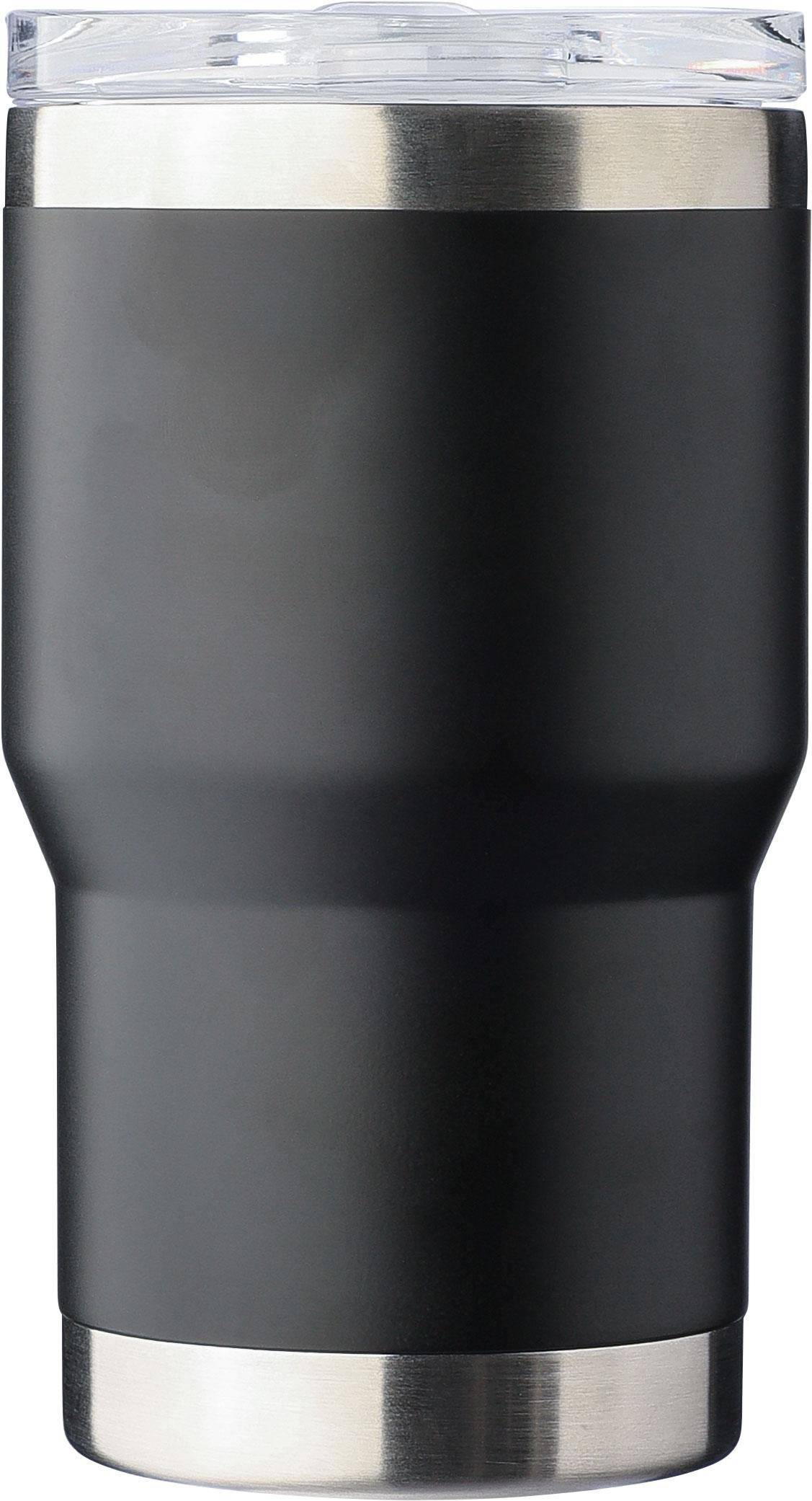 Dvojstenný cestovný hrnček z recyklovanej nehrdzavejúcej ocele (350 ml) Ayen, čierna