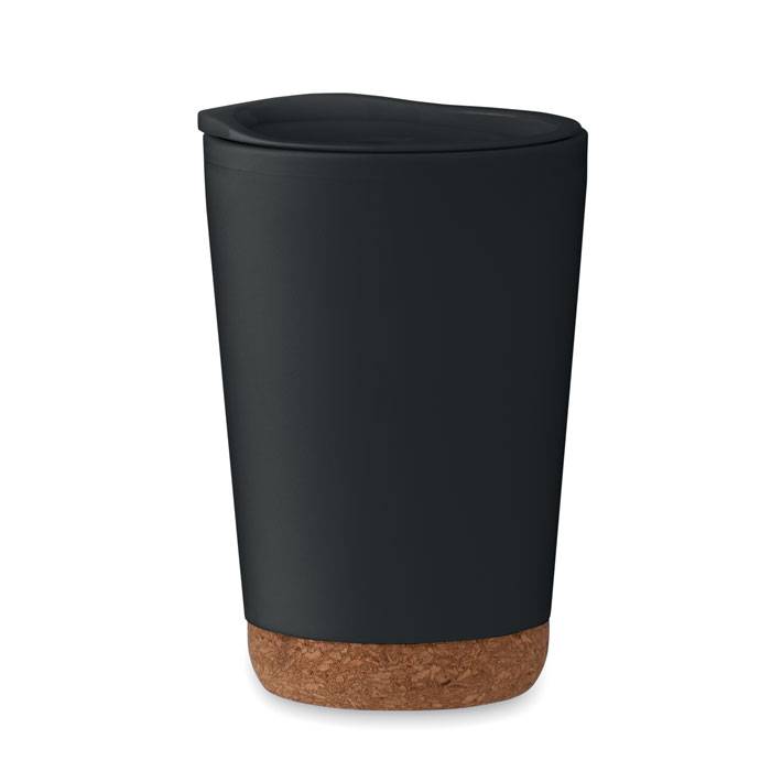 Dvojstenný pohárik 300 ml, čierna