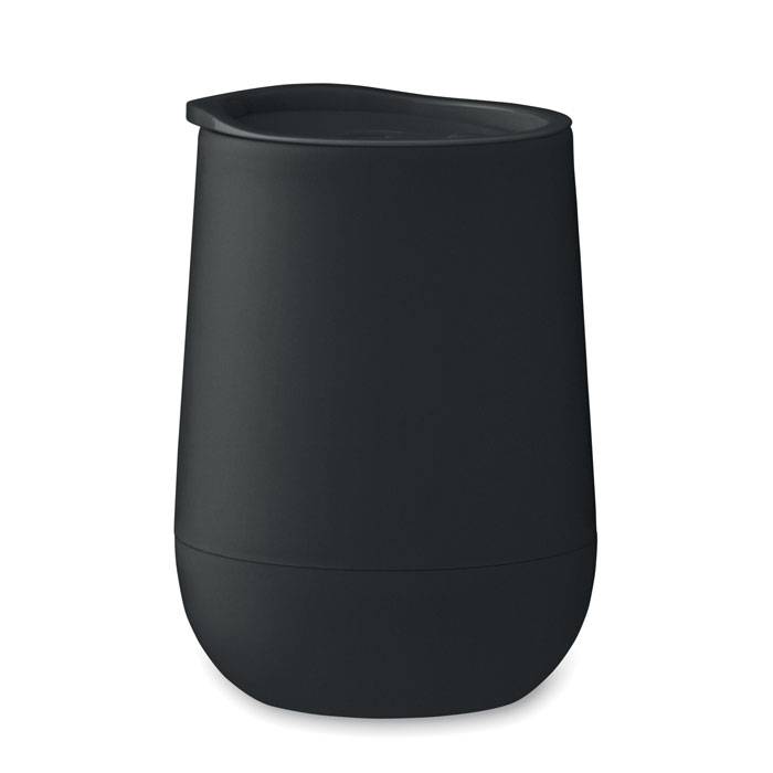 Dvojstenný pohárik 300 ml z PP, čierna