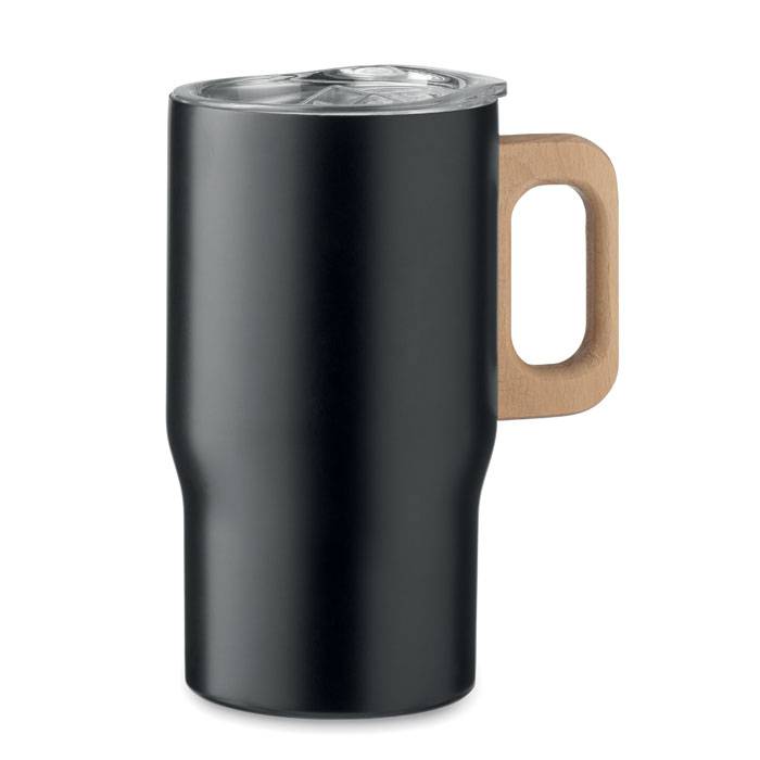 Dvojstenný pohárik 350ml, čierna