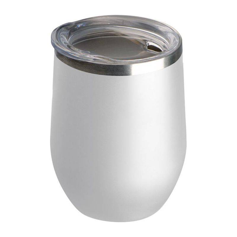 Dvojstenný vákuový hrnček, 300ml, biela