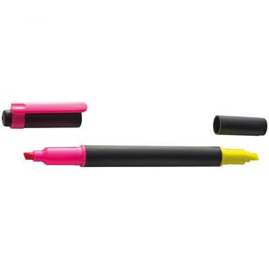 Dvoubarevný zvýrazňovač, žlutá a růžová, černá