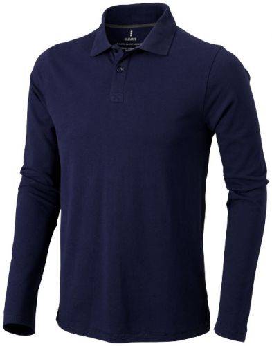 ELEVATE OAKVILLE LONG SLEEVE POLO nám.modrá S