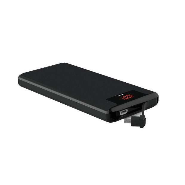 EMILKA powerbanka 10000 mAh s káblom, čierna EMILKA powerbanka 10000 mAh s káblom, čierna