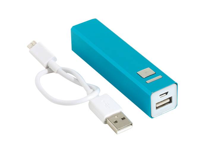 ENDURANCE trendy PowerBank 2200 mAh, tyrkysová