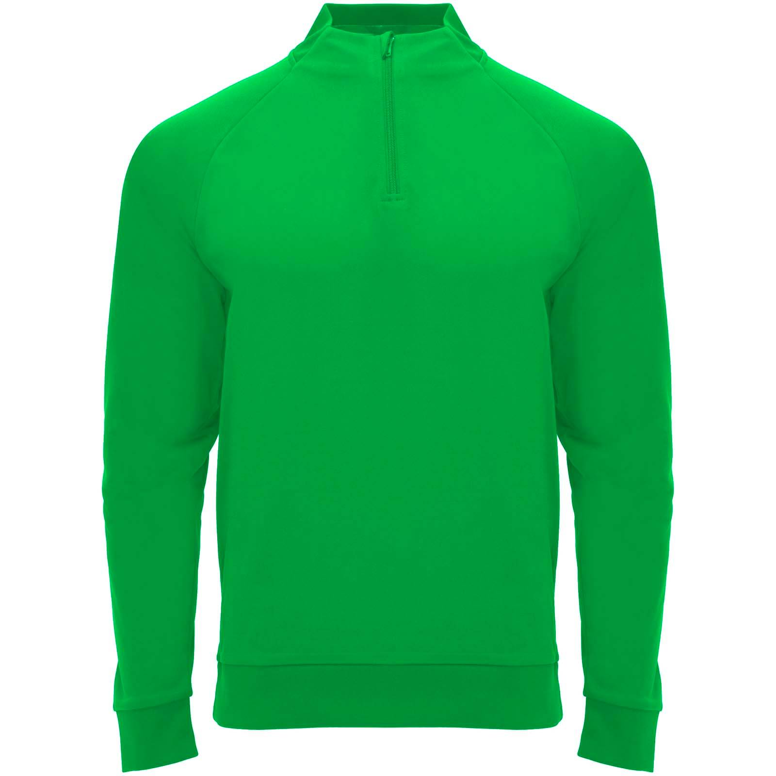 Epiro detská mikina s dlhým rukávom a štvrtinovým zipsom, zelená Fern, 16