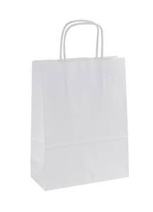 ERNA18 Papierová darčeková taška, 18x8x24 cm, biela