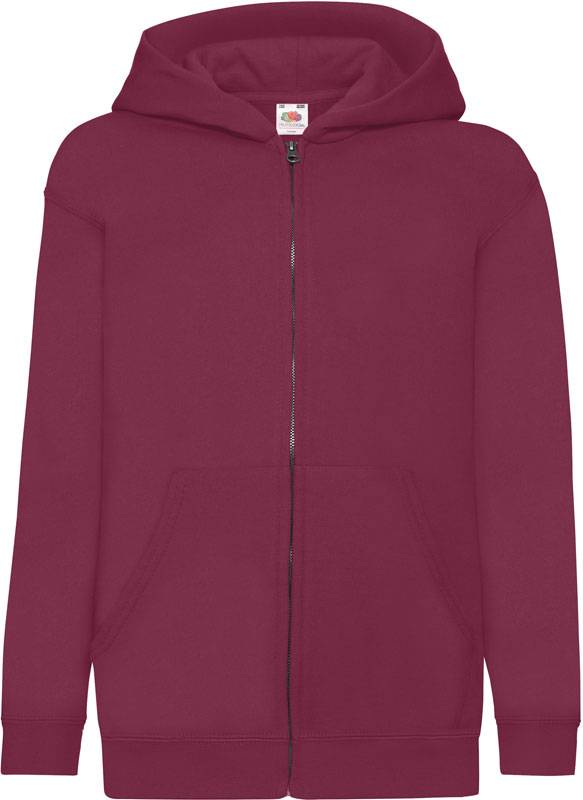 F.O.L. | Classic Kids Jacket, Detská mikina s kapucňou, červená Burgundy, 116