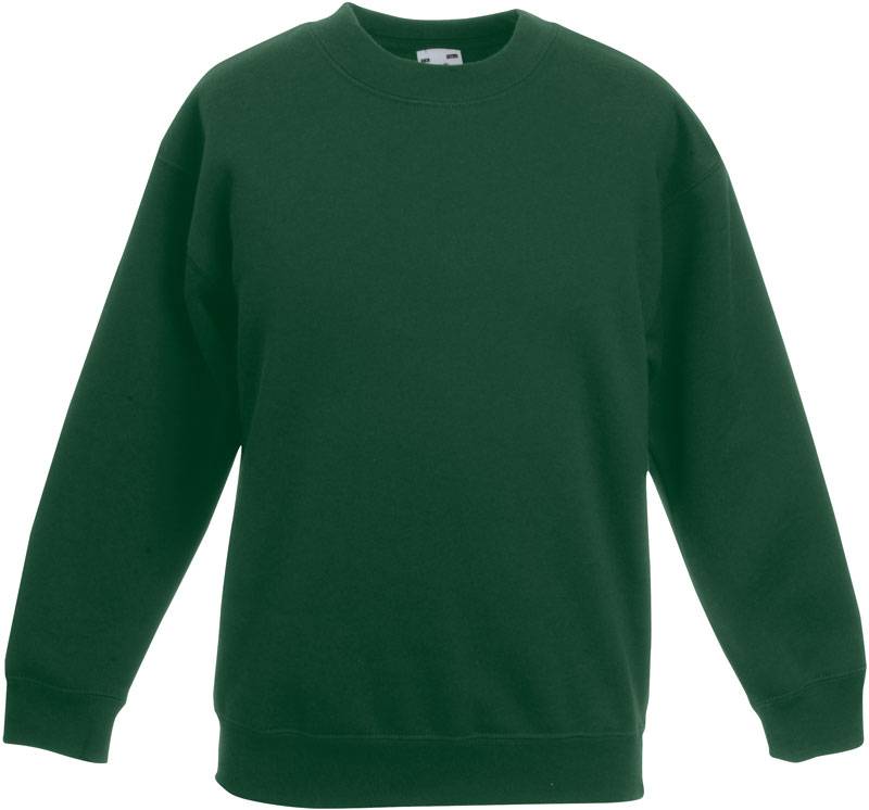 F.O.L. | Classic Kids Set-In Sweat, Detská mikina, zelená Bottle, 140