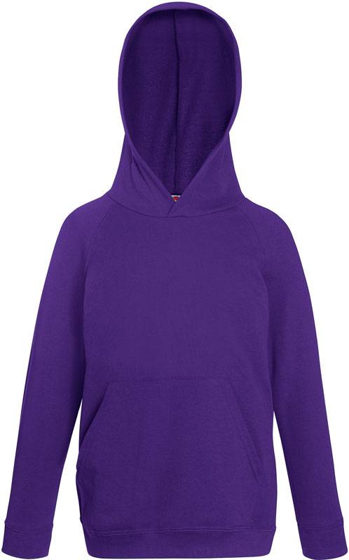 F.O.L. | Kids Lightweight Hooded Sweat, Detská mikina s kapucňou, fialová Purple, 9-11