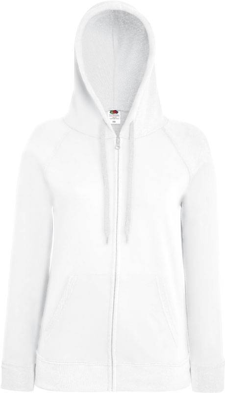 F.O.L. | Lady-Fit LW Hooded Sweat Jacket, Dámska mikina s kapucňou, biela, XXL