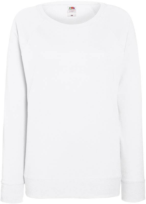 F.O.L. | Lady-Fit LW Raglan Sweat, Dámska raglánová mikina, biela, XS