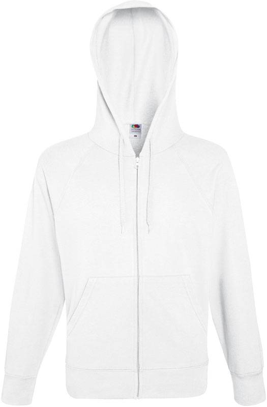 F.O.L. | Lightweight Hooded Sweat Jacket, Pánska mikina s kapucňou, biela, S