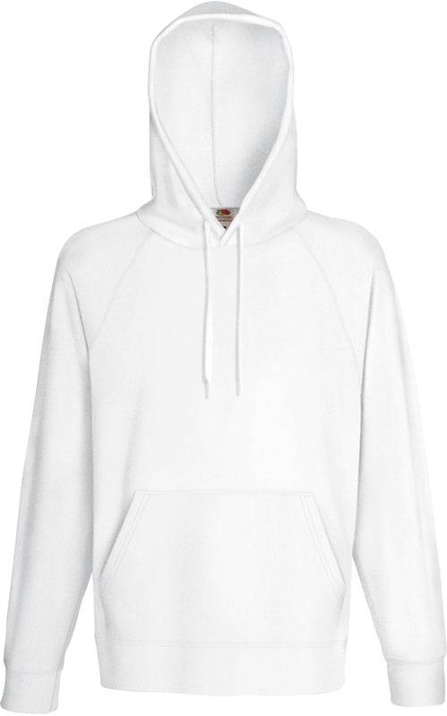 F.O.L. | Lightweight Hooded Sweat, Pánska raglánová mikina s kapucňou, biela, S