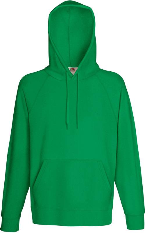 F.O.L. | Lightweight Hooded Sweat, Pánska raglánová mikina s kapucňou, zelená Kelly, S