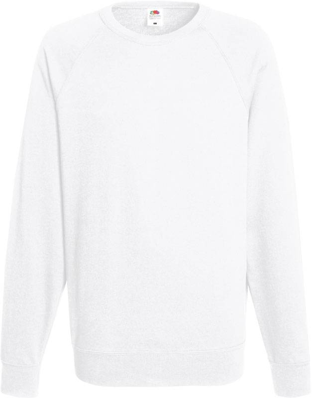 F.O.L. | Lightweight Raglan Sweat, Pánska raglánová mikina, biela, XXL