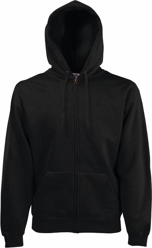 F.O.L. | Premium Hooded Sweat Jacket, Mikina s kapucňou, čierna, L
