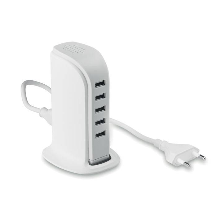 Fern USB hub, 5 vstupů, bílá