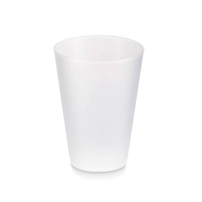 FESTA LARGE Kelímek z matného PP 300ml, transparentní bílá