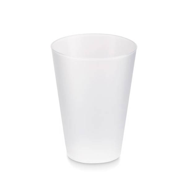 FESTA LARGE Kelímek z matného PP 300ml, transparentní bílá FESTA LARGE Kelímek z matného PP 300ml, transparentní bílá