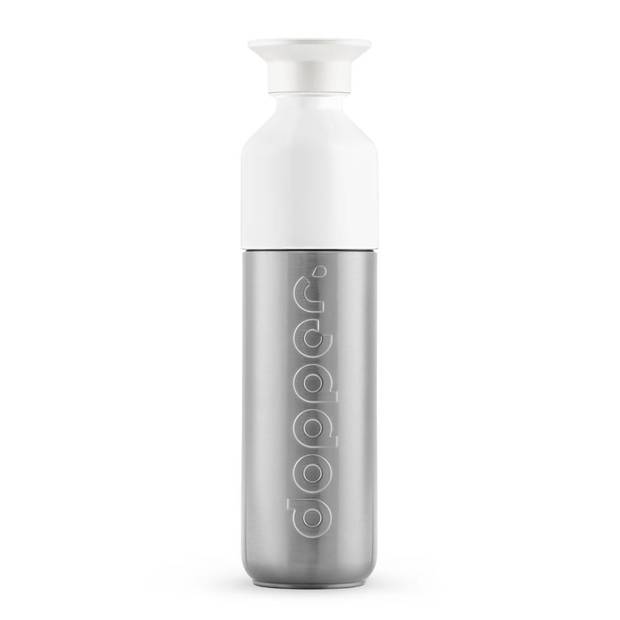 Fľaša Dopper Silver Insulated (350 ml), sivá Silver - biela Fľaša Dopper Silver Insulated (350 ml), sivá Silver - biela