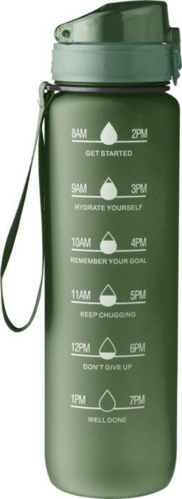 Fľaša na pitie z RPET (1000 ml) Brinley, zelená