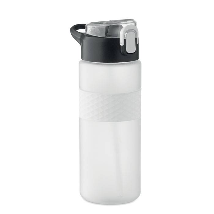 Fľaša na pitie z RPET 700 ml, biela Transparent