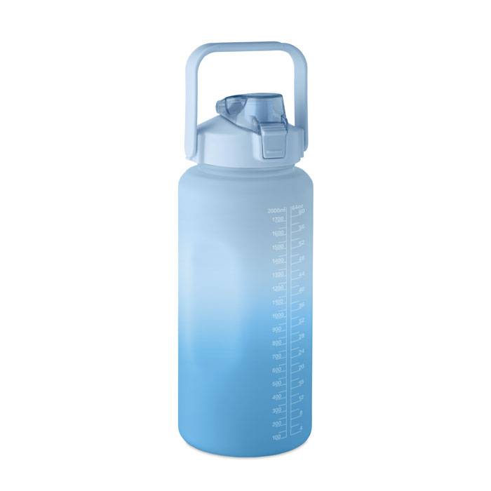 Fľaša na vodu, RPET 2000 ml, modrá Royal