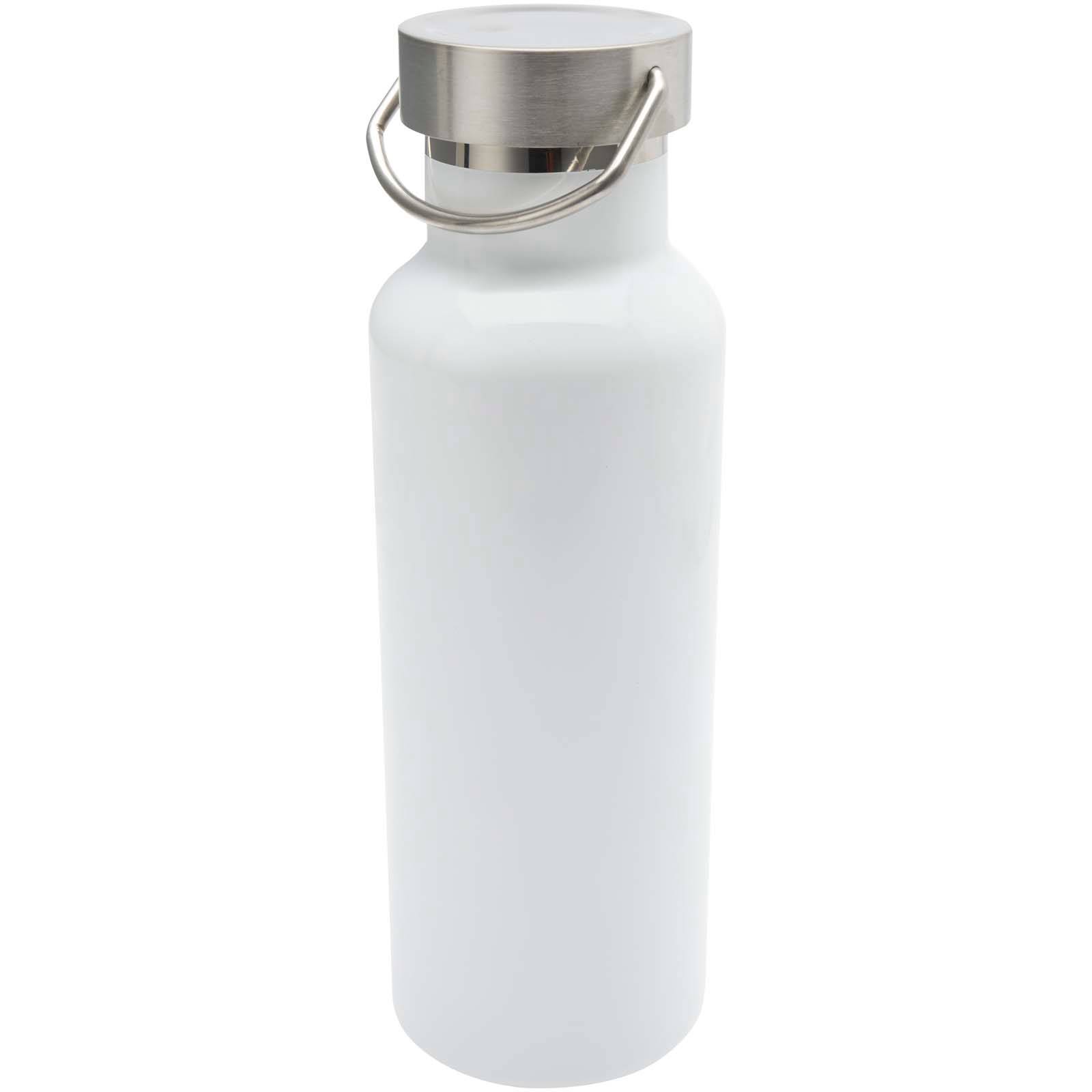 Fľaša na vodu z recyklovanej nerezovej ocele  s objemom 500 ml Sedona, biela