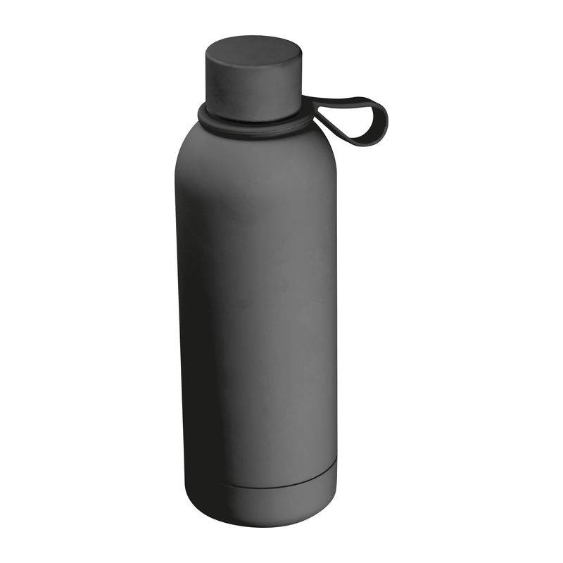 Fľaša s pogumovaným povrchom, 700 ml, sivá Anthracite