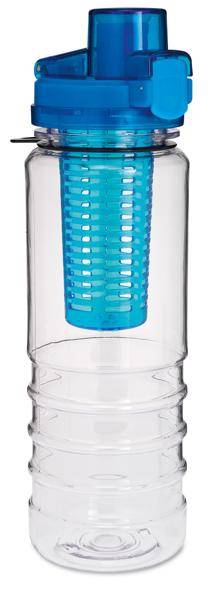 Fľaša so zásobníkom na ovocie, 700ml, modrá