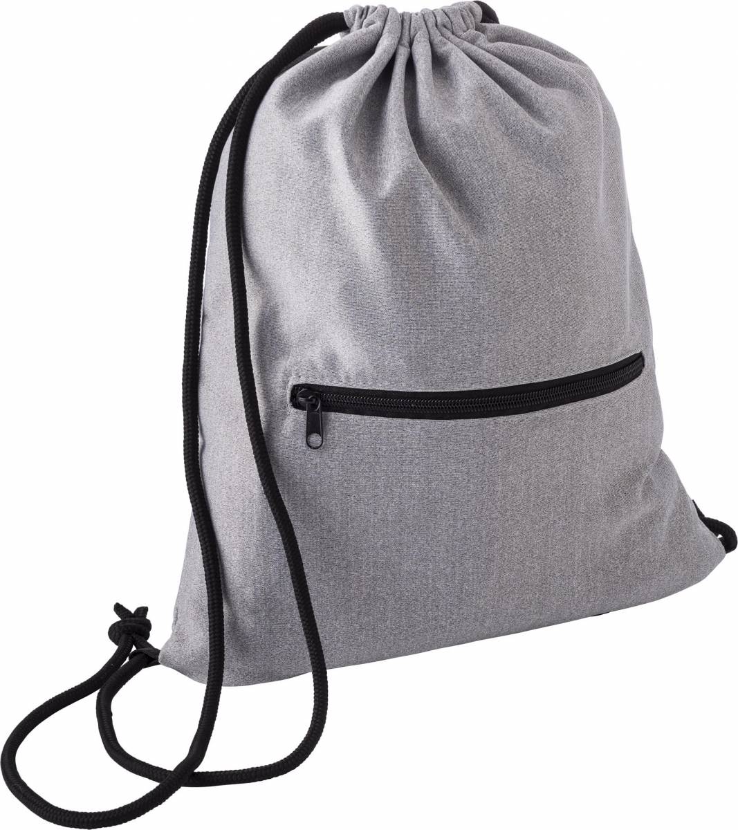 Fleecový stahovací batoh s kapsou