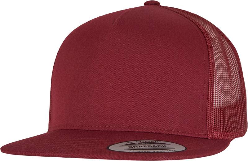 Flexfit | 6006, 5 panelová Trucker šiltovka, červená Maroon, onesize