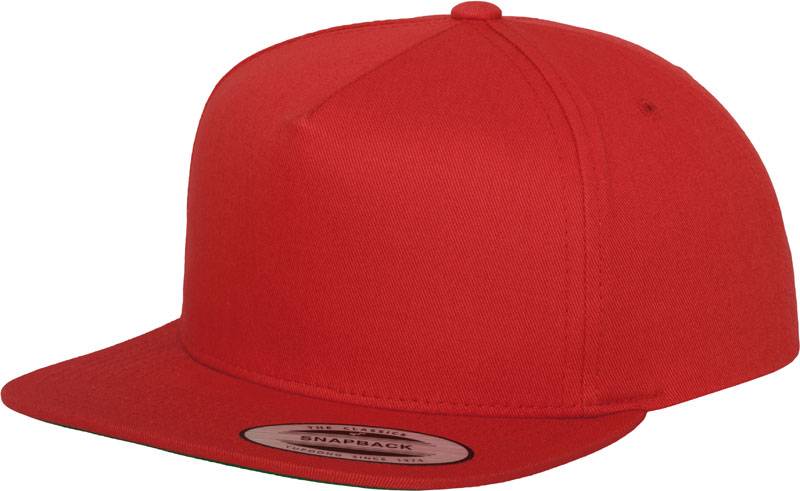 Flexfit | 6007, 5 panelová Snapback šiltovka, červená