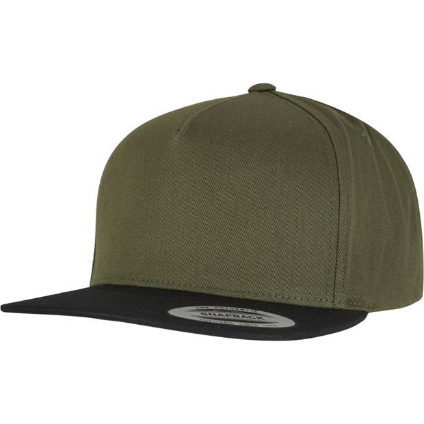 Flexfit | 6007/6007T, 5 panelová Snapback šiltovka, zelená Olive - čierna, onesize Flexfit | 6007/6007T, 5 panelová Snapback šiltovka, zelená Olive - čierna, onesize
