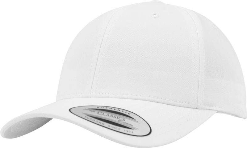Flexfit | 7706, Zahnutá klasická Snapback šiltovka, biela