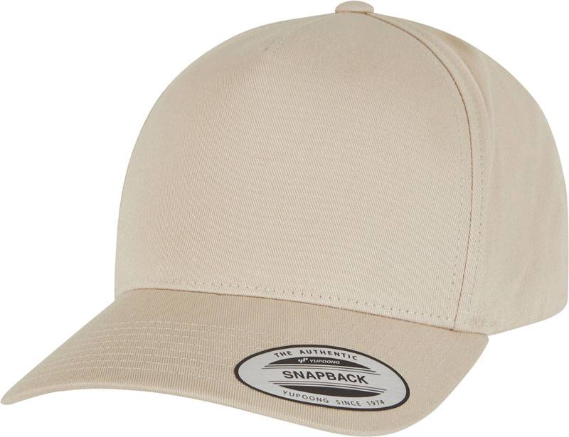 Flexfit | 7707, 5 panelová Snapback šiltovka, hnedá Beige, onesize
