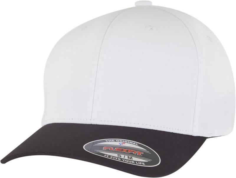 Flexfit | 9295, 6 panelová šiltovka "Water Repellent", čierna - biela, S/M