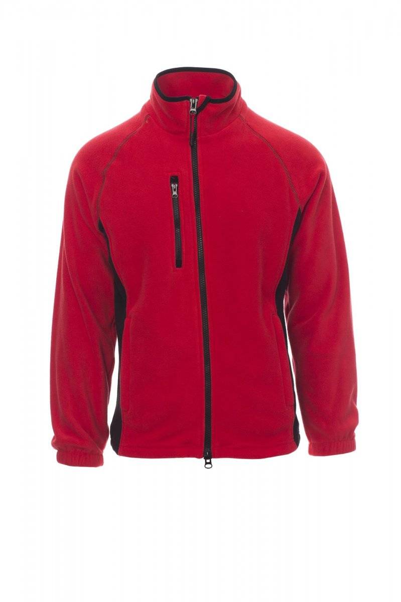 Flísová bunda PAYPER ASPEN+, červená / čierna, M
