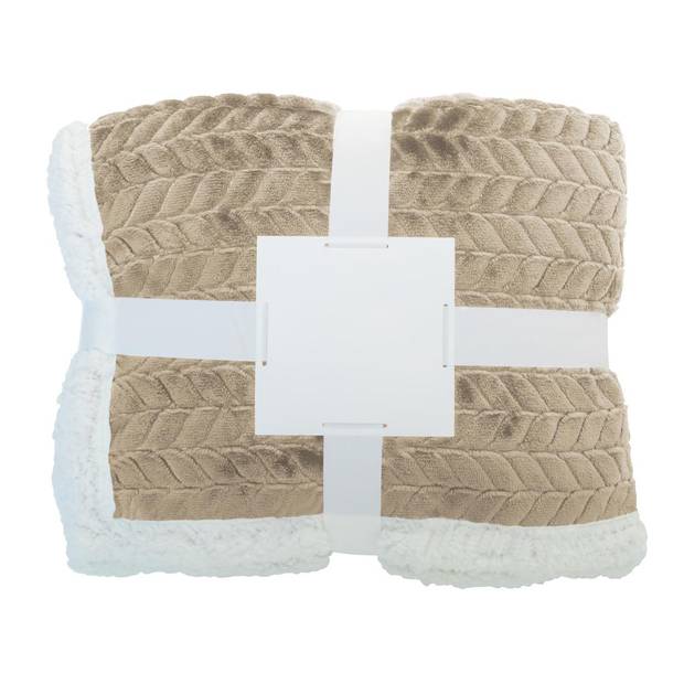 Foglio RPET deka, hnědá přírodní Foglio RPET deka, hnědá přírodní