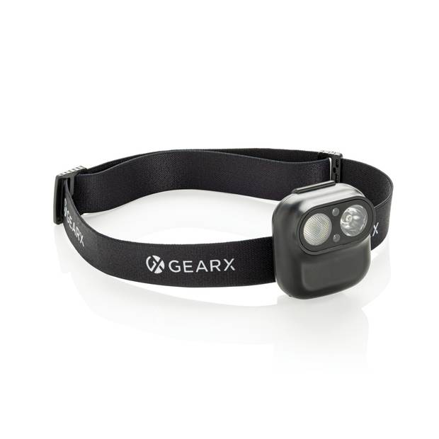 Gear X RCS čelová lampa z rec. plastu s pohybovým senzorom, čierna Gear X RCS čelová lampa z rec. plastu s pohybovým senzorom, čierna