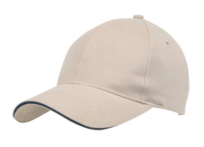 GILES šestipanelová čepice, béžová