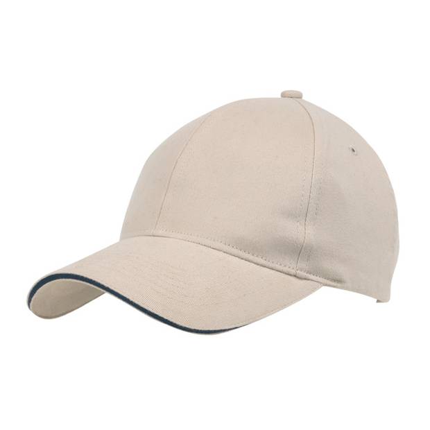 GILES šestipanelová čepice, béžová GILES šestipanelová čepice, béžová